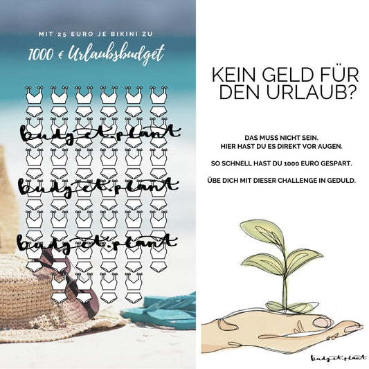 1000 Euro Urlaubschallenge - budgetplant
