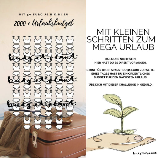 2000 Euro Urlaubschallenge - budgetplant